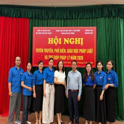 Nguyên Giáp: THCS Nguyên Giáp tổ chức Hội nghị tuyên truyền, phổ biến, giáo dục pháp luật và trợ giúp pháp lý năm 2026